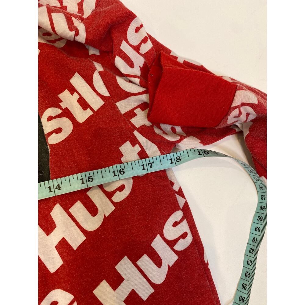 Launder Bailey Apparel Red White Hustle Long Sleeve T-Shirt Graphic Print Sz M - Picture 7 of 9